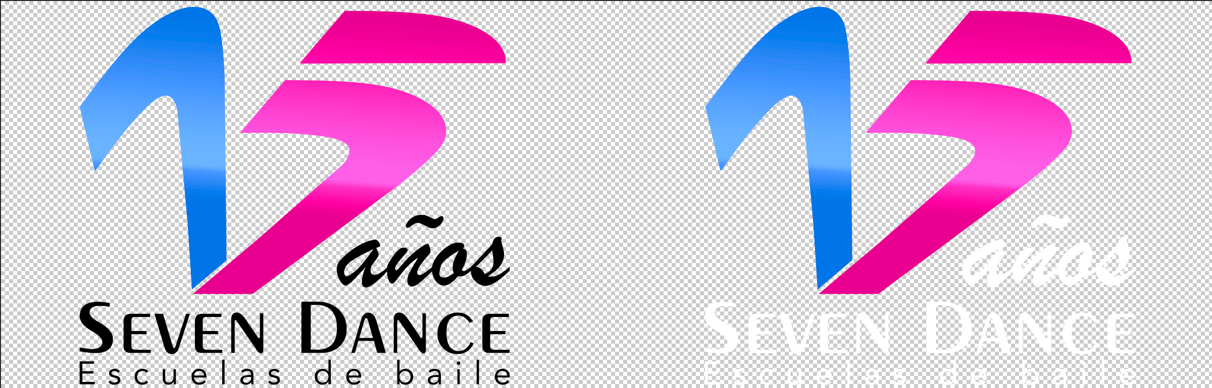 Logo 15 aniversario Seven Dance escuelas de baile
